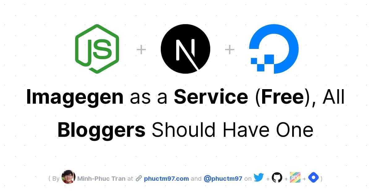Imagegen as a Service (Free), All Bloggers Should Have One